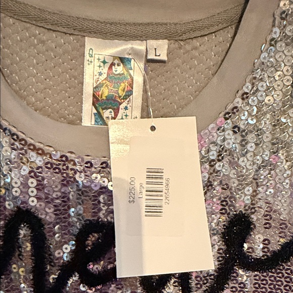 QUEEN OF SPARKLES Silver Sequin Mini Dress NWT - Picture 2 of 6